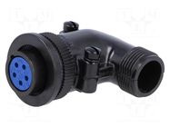 Connector: circular; plug; for cable; PIN: 5; female; soldering; 97 AMPHENOL