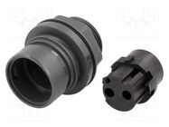 Connector: circular; socket; female; PIN: 2; w/o contacts; UL94V-0 BULGIN