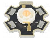 Power LED; pink (magenta); STAR; 130°; 350mA; 579÷581nm; 1W; 3.5VDC ProLight Opto