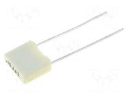 Capacitor: polyester; 150nF; 40VAC; 63VDC; 5mm; ±10%; 7.2x2.5x6.5mm KEMET