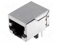 Connector: RJ45; socket; PIN: 8; Cat: 5e; shielded; Layout: 8p8c; THT BEL FUSE