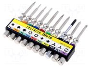 Kit: screwdriver bits; Holder: C6,3mm; 1/4"; 10pcs. ENGINEER