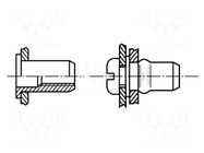 Rivet nuts; M5; steel; Plating: zinc; BN 4575; Ømount.hole: 7.1mm BOSSARD