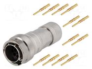 Connector: circular; plug; for cable; PIN: 12; male; crimped; RT360 AMPHENOL