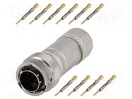 Connector: circular; plug; for cable; PIN: 10; male; crimped; RT360 AMPHENOL