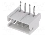 Connector: wire-board; socket; male; PIN: 4; ZH; 1A; 50V; horizontal JST