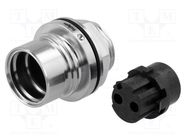 Connector: circular; socket; female; PIN: 2; w/o contacts; 16A; 277V BULGIN