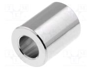 Spacer sleeve; 30mm; cylindrical; brass; nickel; Out.diam: 6mm DREMEC