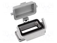 Enclosure for connectors: HDC; size 10B; Han® B; IP65; with latch HARTING
