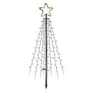 LED Christmas tree, metal, 180 cm, outdoor and indoor, warm white, timer, EMOS