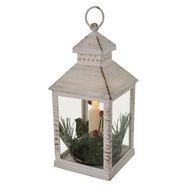 LED decoration – Christmas lantern with candle, 23 cm, 3x AAA, indoor, vintage, EMOS