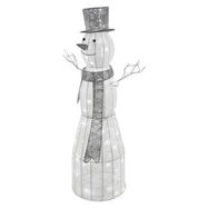 LED Christmas snowman, rattan, 124 cm, indoor, cool white, timer, EMOS