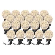 LED light chain – 20x party bulbs, 7.6 m, outdoor and indoor, warm white, EMOS