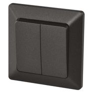 Two-way switch, double, anthracite, EMOS