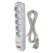 Surge Protector – 5 sockets, 3m, grey, EMOS