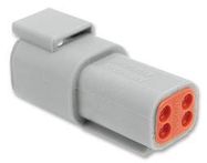 CONNECTOR HOUSING, RCPT, 4 WAY, PLASTIC