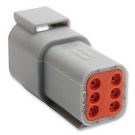 CONNECTOR HOUSING, RCPT, 6 WAY, PLASTIC