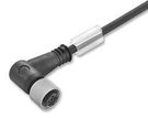 CONNECTOR, RCPT/FREE END, M12, 4 WAY,R/A