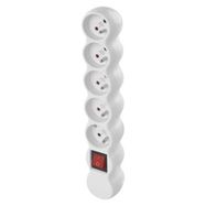 Power Strip without cable 5 sockets with switch, white, EMOS