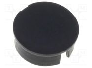 Cap; black; Mounting: push-in; plastic; G355.41 MENTOR