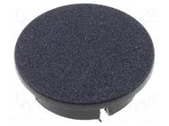 Cap; plastic; black; push-in MENTOR