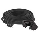 Extension Cord 20 m / 2 sockets / black / rubber / 230 V / 1.5 mm2, EMOS