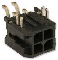 CONNECTOR, HEADER, 4POS, 2ROW, 3MM