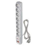 Surge Protector – 8 sockets 1,5m, grey, EMOS