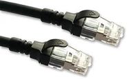 PATCH LEAD, CAT6A, BLACK, 10M