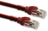 PATCH LEAD, CAT6A, RED, 5M