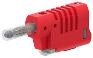 RETRACTILE PLUG, 36A, SOLDERLESS, RED