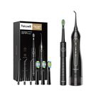 Sonic toothbrush with tip set and water fosser FairyWill FW-5020E + FW-E11 (black), FairyWill