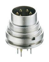 CONNECTOR,CIRCULAR DIN,MALE RECEPTACLE, PCB TERM,  W/LOCK RING AND PCB PINS,IP40 23AH4023