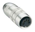 SOCKET ACC. TO IEC 61076-2-106, IP 68, WITH THREADED JOINT AND SOLDER TERMINALS 23AH4150