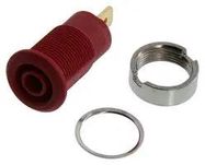 4MM BANANA JACK, SCREW MOUNT, QC TAB, 24A, 1 KV, RED 23AH8726