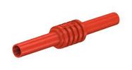 TEST ACCESSORY, INSULATED BANANA COUPLER, 4MM, RED 23AH8796