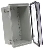 ENCLOSURE, PC/GFR, GRAY/CLEAR