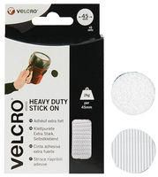 HD STICK ON COIN, WHITE, 45MM, PK6