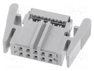 Connector: IDC; plug; female; PIN: 10; straight; IDC; 1.27mm; 2x5 FISCHER ELEKTRONIK