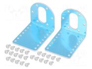 Bracket; silver; aluminum; Mount.holes raster: 31.2mm; Thk: 2mm POLOLU
