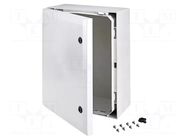 Enclosure: wall mounting; X: 400mm; Y: 500mm; Z: 210mm; ARCA; grey FIBOX