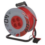 PVC Extension Cord Reel– 4 sockets, 40m, 2,5mm2 SCHUKO, EMOS