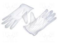 Protective gloves; ESD; S; polyester fabric; <1GΩ SOLDER PEAK