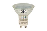 LED lamp GU10 SMD 1W, 220-260V, 80lm, 2700K soe valge, LED line