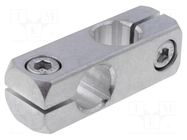 Mounting coupler; cross; aluminium; D: 12mm; S: 10mm; W: 16mm; H: 16mm ELESA+GANTER