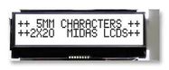 LCD, ALPHA-NUM, 20 X 2, WHITE