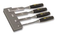 WOOD CHISEL SET & STONE, 5 PCS