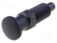 Indexing plungers; Thread: M20; Plating: black finish; 12mm; steel ELESA+GANTER