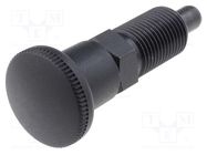 Indexing plungers; Thread: M16; Plating: black finish; 8mm ELESA+GANTER