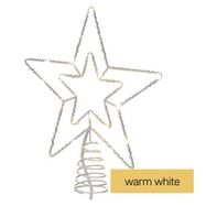 Standard LED intercon. Christmas star, 28.5 cm, outdoor and indoor, warm white, EMOS